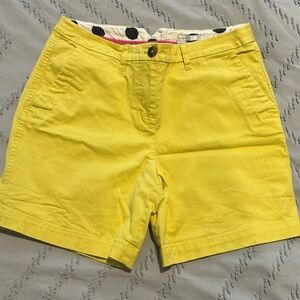 Boden Women’s 6” Chino Shorts Size US 6 Yellow EUC